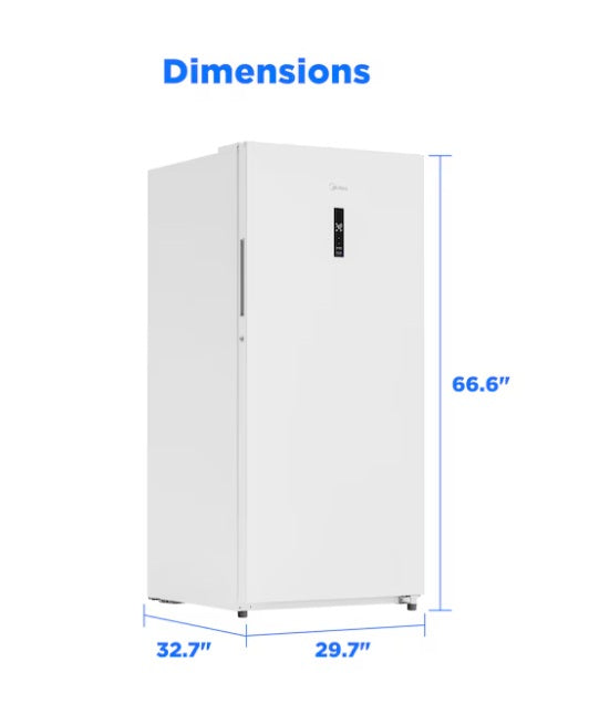 Midea Digital Control Convertible 21.1-cu ft Garage Ready Frost-free Upright Freezer ( White ) ENERGY STAR Certified
