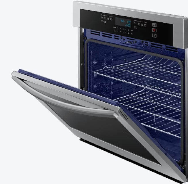 New - Samsung 30 inch Single Electric Wall Oven Self + Steam Cleaning ( Stainless Steel )