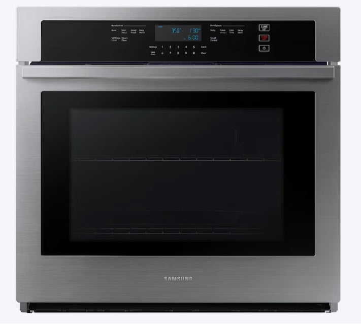 New - Samsung 30 inch Single Electric Wall Oven Self + Steam Cleaning ( Stainless Steel )