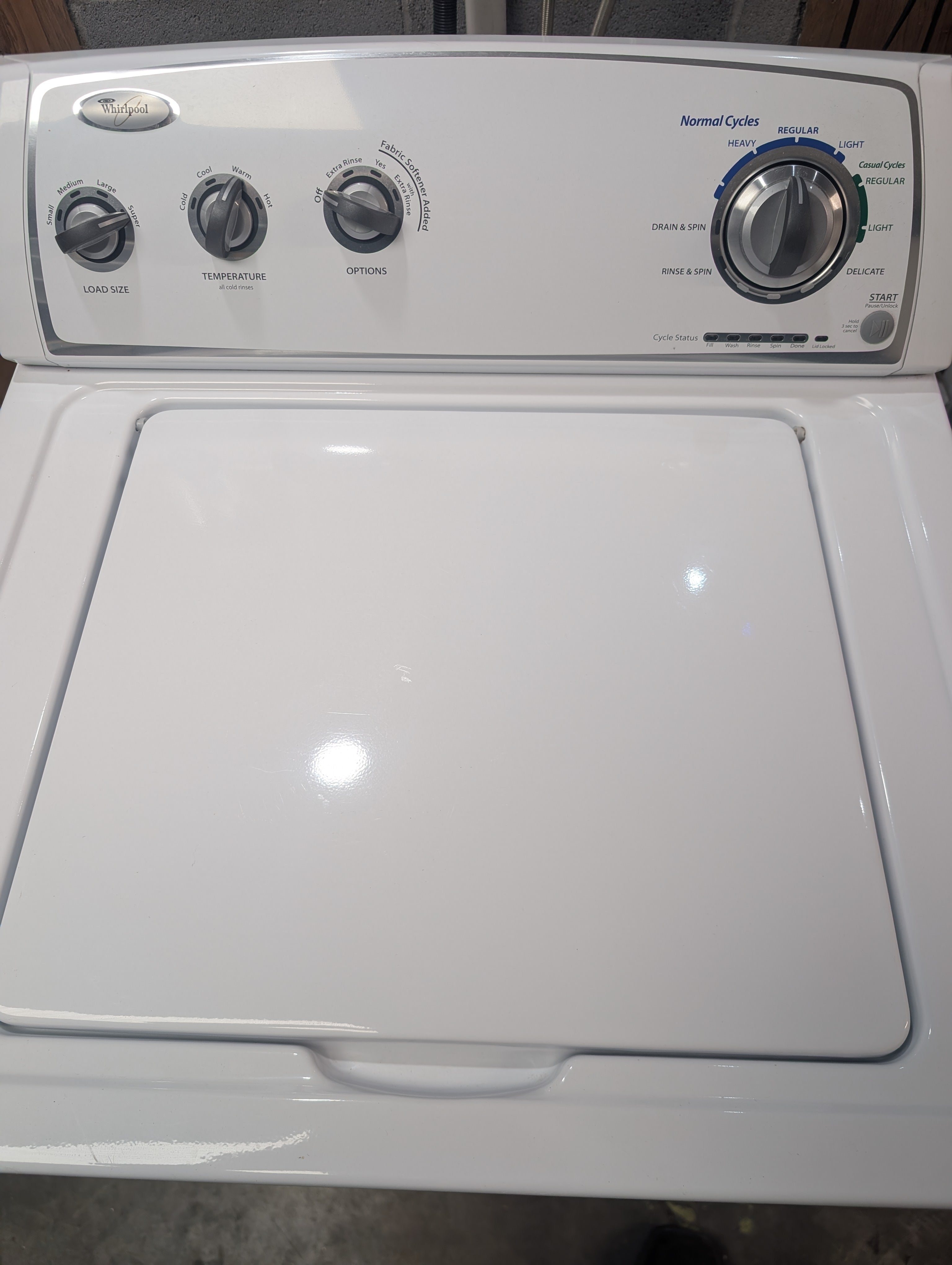 Used Whirlpool 3.5 cubic foot top load washer with agitator and 6.5 cubic ft Electric Dryer Set
